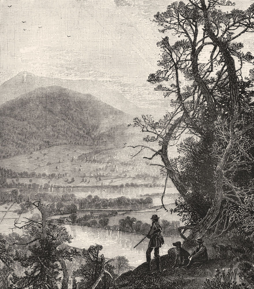 ENGLAND. New. Connecticut river, Massachusetts c1880 old antique print picture